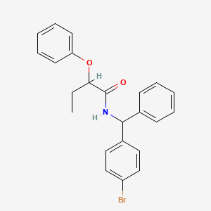 N-[(4-bromophenyl)(phenyl)methyl]-2-phenoxybutanamide