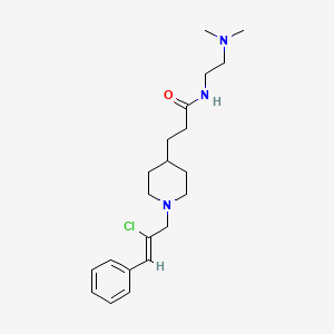 3-{1-[(2Z)-2-chloro-3-phenyl-2-propen-1-yl]-4-piperidinyl}-N-[2-(dimethylamino)ethyl]propanamide