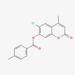 6-chloro-4-methyl-2-oxo-2H-chromen-7-yl 4-methylbenzoate