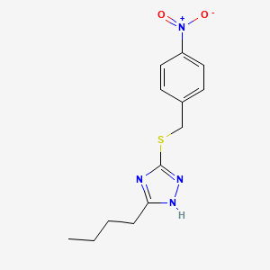 molecular formula C13H16N4O2S B4215204 3-butyl-5-[(4-nitrobenzyl)sulfanyl]-4H-1,2,4-triazole 