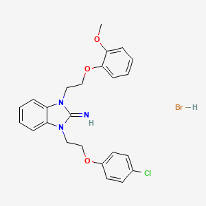 molecular formula C24H25BrClN3O3 B4215218 1-[2-(4-chlorophenoxy)ethyl]-3-[2-(2-methoxyphenoxy)ethyl]-1,3-dihydro-2H-benzimidazol-2-imine hydrobromide 