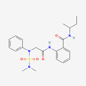 molecular formula C21H28N4O4S B4215223 N-(BUTAN-2-YL)-2-{2-[(DIMETHYLSULFAMOYL)(PHENYL)AMINO]ACETAMIDO}BENZAMIDE 