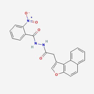 molecular formula C21H15N3O5 B4215237 N'-(naphtho[2,1-b]furan-1-ylacetyl)-2-nitrobenzohydrazide 