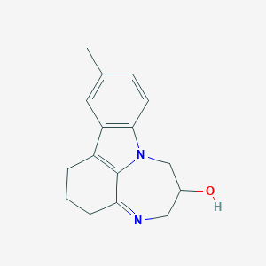 molecular formula C16H18N2O B421528 11-Methyl-1,2,3,5,6,7-hexahydro[1,4]diazepino[3,2,1-jk]carbazol-6-ol CAS No. 374763-00-5