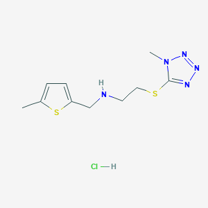 2-(1-methyltetrazol-5-yl)sulfanyl-N-[(5-methylthiophen-2-yl)methyl]ethanamine;hydrochloride