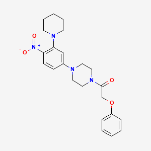 1-[4-nitro-3-(1-piperidinyl)phenyl]-4-(phenoxyacetyl)piperazine