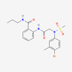 2-{[N-(4-bromo-3-methylphenyl)-N-(methylsulfonyl)glycyl]amino}-N-propylbenzamide