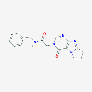 molecular formula C17H17N5O2 B421534 N-benzyl-2-(4-oxo-4,6,7,8-tetrahydro-3H-pyrrolo[2,1-f]purin-3-yl)acetamide 