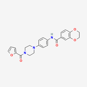 N-{4-[4-(2-furoyl)-1-piperazinyl]phenyl}-2,3-dihydro-1,4-benzodioxine-6-carboxamide