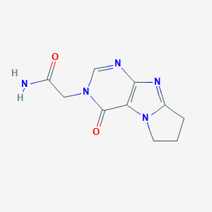 molecular formula C10H11N5O2 B421535 2-(4-oxo-4,6,7,8-tetrahydro-3H-pyrrolo[2,1-f]purin-3-yl)acetamide 