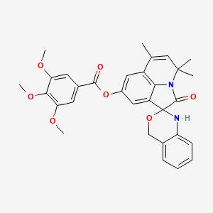 4',4',6'-trimethyl-2'-oxo-1,4-dihydro-4'H-spiro[3,1-benzoxazine-2,1'-pyrrolo[3,2,1-ij]quinolin]-8'-yl 3,4,5-trimethoxybenzoate