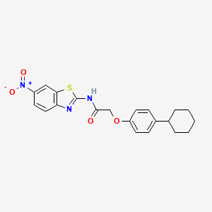 2-(4-cyclohexylphenoxy)-N-(6-nitro-1,3-benzothiazol-2-yl)acetamide