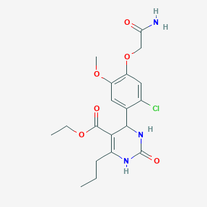 ethyl 4-[4-(2-amino-2-oxoethoxy)-2-chloro-5-methoxyphenyl]-2-oxo-6-propyl-1,2,3,4-tetrahydro-5-pyrimidinecarboxylate