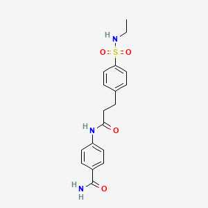 4-[(3-{4-[(ethylamino)sulfonyl]phenyl}propanoyl)amino]benzamide