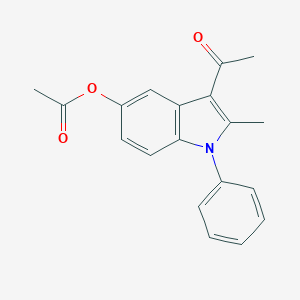 molecular formula C19H17NO3 B421539 3-acetyl-2-methyl-1-phenyl-1H-indol-5-yl acetate 