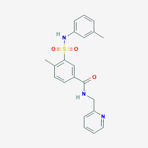 4-methyl-3-[(3-methylphenyl)sulfamoyl]-N-(pyridin-2-ylmethyl)benzamide