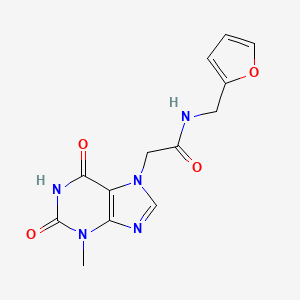 N-[(FURAN-2-YL)METHYL]-2-(3-METHYL-2,6-DIOXO-2,3,6,7-TETRAHYDRO-1H-PURIN-7-YL)ACETAMIDE