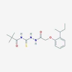 N-({2-[(2-sec-butylphenoxy)acetyl]hydrazino}carbonothioyl)-2,2-dimethylpropanamide