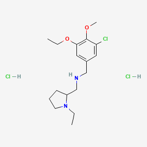 molecular formula C17H29Cl3N2O2 B4215443 N-[(3-chloro-5-ethoxy-4-methoxyphenyl)methyl]-1-(1-ethylpyrrolidin-2-yl)methanamine;dihydrochloride 