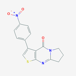 molecular formula C15H11N3O3S B421546 3-(4-nitrophenyl)-7,8-dihydropyrrolo[1,2-a]thieno[2,3-d]pyrimidin-4(6H)-one 