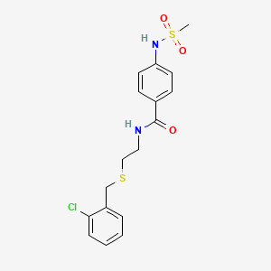 N-{2-[(2-chlorobenzyl)thio]ethyl}-4-[(methylsulfonyl)amino]benzamide