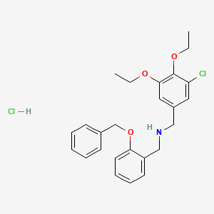 molecular formula C25H29Cl2NO3 B4215481 [2-(benzyloxy)benzyl](3-chloro-4,5-diethoxybenzyl)amine hydrochloride 