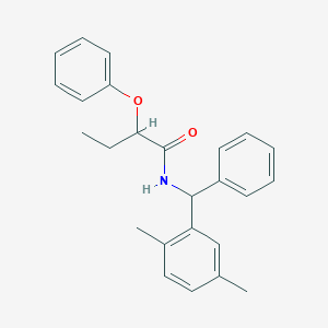 N-[(2,5-dimethylphenyl)(phenyl)methyl]-2-phenoxybutanamide