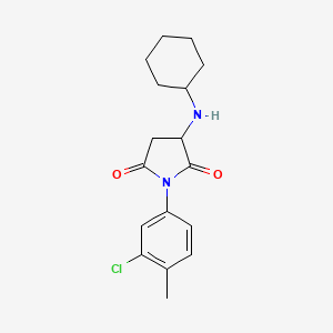 1-(3-Chloro-4-methylphenyl)-3-(cyclohexylamino)pyrrolidine-2,5-dione