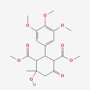 Dimethyl 4-hydroxy-4-methyl-6-oxo-2-(3,4,5-trimethoxyphenyl)cyclohexane-1,3-dicarboxylate