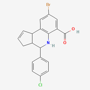 8-bromo-4-(4-chlorophenyl)-3a,4,5,9b-tetrahydro-3H-cyclopenta[c]quinoline-6-carboxylic acid