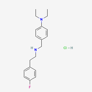 N,N-diethyl-4-({[2-(4-fluorophenyl)ethyl]amino}methyl)aniline hydrochloride