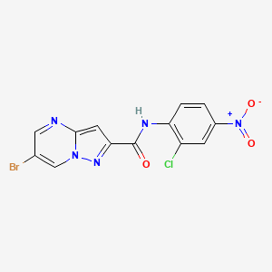 6-bromo-N-(2-chloro-4-nitrophenyl)pyrazolo[1,5-a]pyrimidine-2-carboxamide