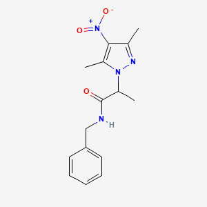 N-benzyl-2-(3,5-dimethyl-4-nitro-1H-pyrazol-1-yl)propanamide