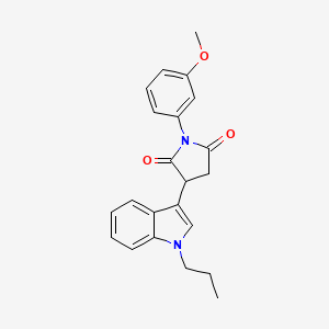 1-(3-methoxyphenyl)-3-(1-propyl-1H-indol-3-yl)-2,5-pyrrolidinedione