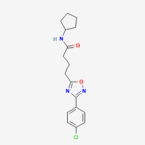 4-[3-(4-chlorophenyl)-1,2,4-oxadiazol-5-yl]-N-cyclopentylbutanamide