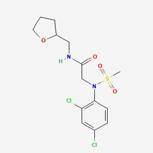 molecular formula C14H18Cl2N2O4S B4215652 N~2~-(2,4-dichlorophenyl)-N~2~-(methylsulfonyl)-N~1~-(tetrahydro-2-furanylmethyl)glycinamide 