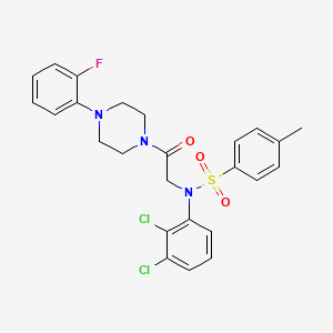 molecular formula C25H24Cl2FN3O3S B4215660 N-(2,3-dichlorophenyl)-N-[2-[4-(2-fluorophenyl)piperazin-1-yl]-2-oxoethyl]-4-methylbenzenesulfonamide 