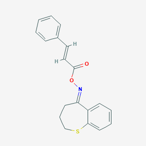 molecular formula C19H17NO2S B421568 3,4-dihydro-1-benzothiepin-5(2H)-one O-cinnamoyloxime 