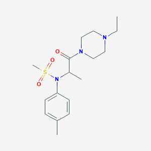 N-[2-(4-ethyl-1-piperazinyl)-1-methyl-2-oxoethyl]-N-(4-methylphenyl)methanesulfonamide