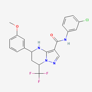 N-(3-chlorophenyl)-5-(3-methoxyphenyl)-7-(trifluoromethyl)-4,5,6,7-tetrahydropyrazolo[1,5-a]pyrimidine-3-carboxamide