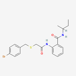 2-({[(4-bromobenzyl)thio]acetyl}amino)-N-(sec-butyl)benzamide