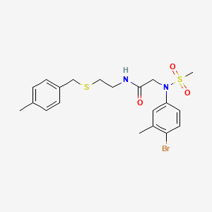 N~2~-(4-bromo-3-methylphenyl)-N~1~-{2-[(4-methylbenzyl)thio]ethyl}-N~2~-(methylsulfonyl)glycinamide