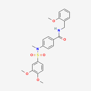 molecular formula C24H26N2O6S B4215709 4-[[(3,4-dimethoxyphenyl)sulfonyl](methyl)amino]-N-(2-methoxybenzyl)benzamide 