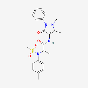 N~1~-(1,5-dimethyl-3-oxo-2-phenyl-2,3-dihydro-1H-pyrazol-4-yl)-N~2~-(4-methylphenyl)-N~2~-(methylsulfonyl)alaninamide