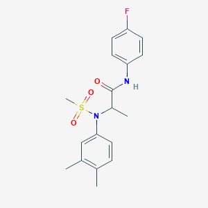 N~2~-(3,4-dimethylphenyl)-N~1~-(4-fluorophenyl)-N~2~-(methylsulfonyl)alaninamide