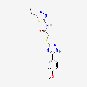 N-(5-ethyl-1,3,4-thiadiazol-2-yl)-2-{[5-(4-methoxyphenyl)-4H-1,2,4-triazol-3-yl]thio}acetamide