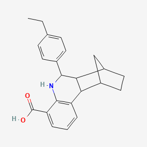 6-(4-Ethylphenyl)-5,6,6a,7,8,9,10,10a-octahydro-7,10-methanophenanthridine-4-carboxylic acid