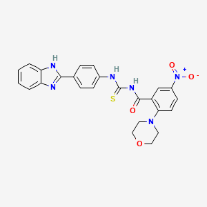 N-({[4-(1H-benzimidazol-2-yl)phenyl]amino}carbonothioyl)-2-(4-morpholinyl)-5-nitrobenzamide