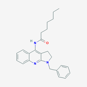 molecular formula C25H29N3O B421578 N-(1-benzyl-2,3-dihydro-1H-pyrrolo[2,3-b]quinolin-4-yl)heptanamide 
