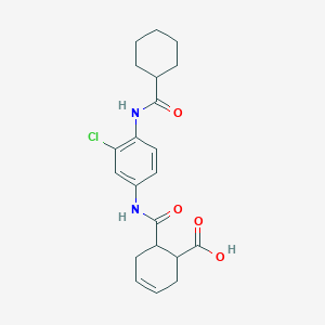 6-[[3-Chloro-4-(cyclohexanecarbonylamino)phenyl]carbamoyl]cyclohex-3-ene-1-carboxylic acid